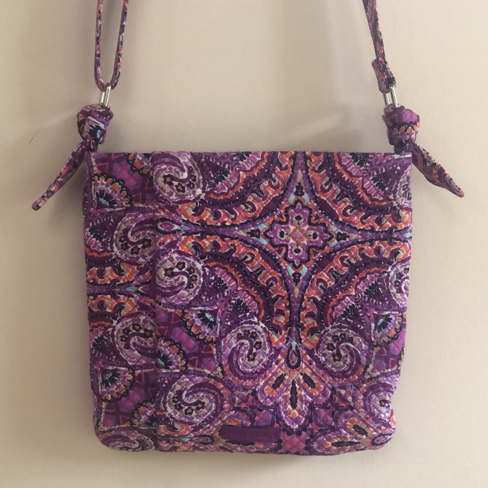 VERA BRADLEY Crossbody Hipster Purple/ Orange Paisley Bag/ Purse